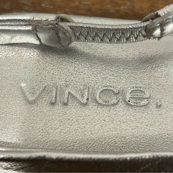 Vince Bernice Metallic Slip On Slingback Flat Shoes - Picture 11 of 16